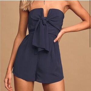NWT Lulus Navy Romper Size S